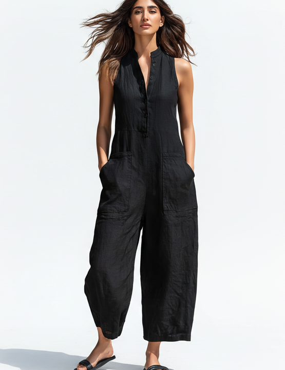 Claudia | Minimalist Linen Jumpsuit