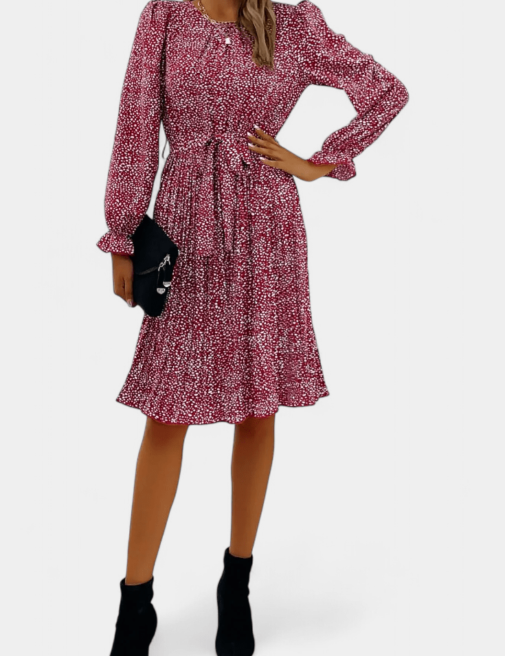 Agnes | Leopard plisseret