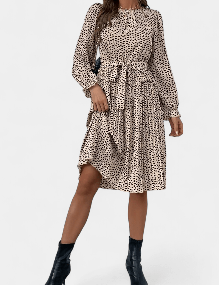 Agnes | Leopard plisseret