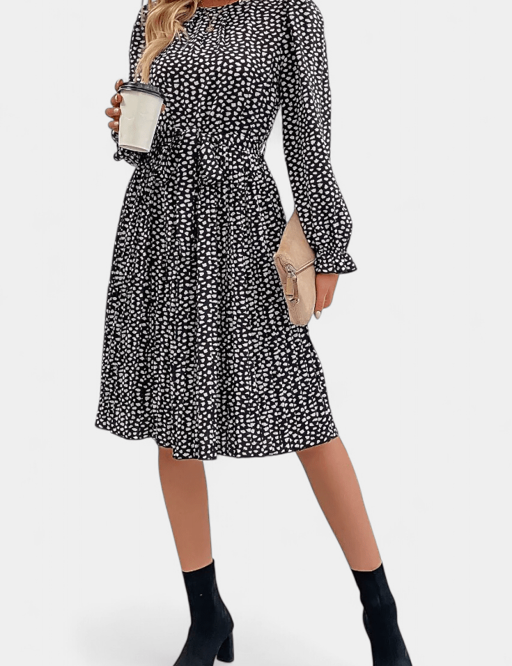 Agnes | Leopard plisseret