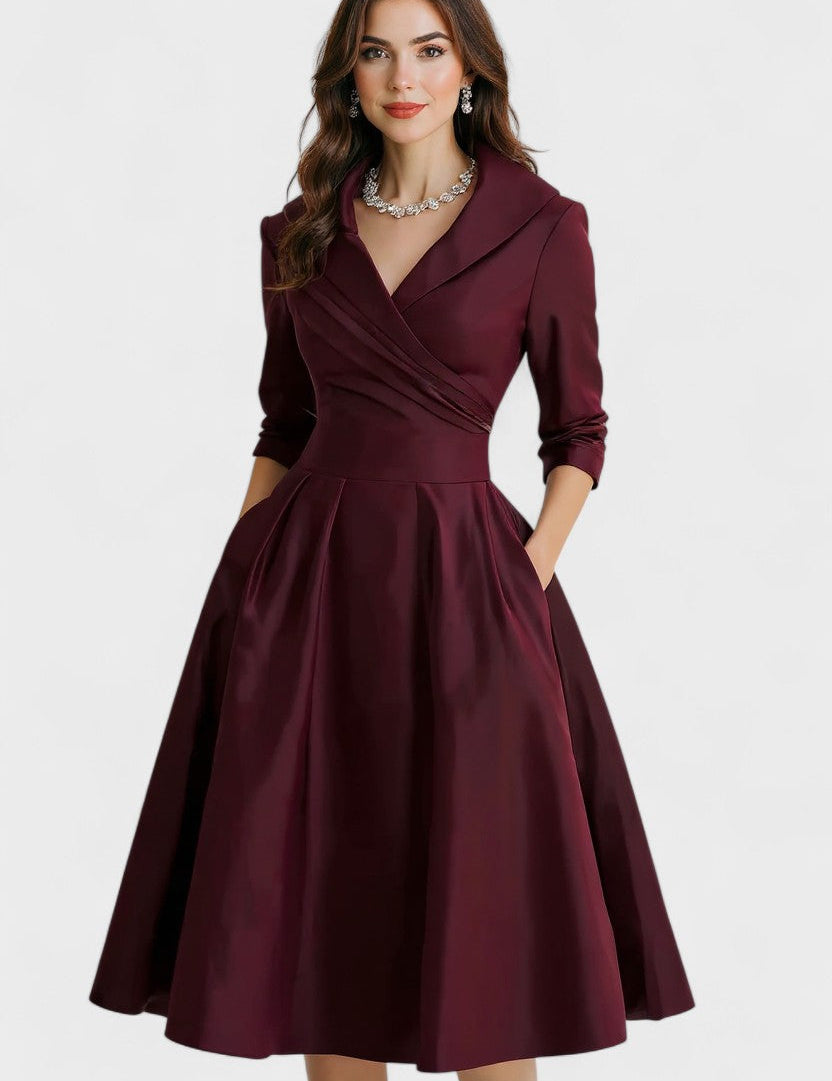 Ceryn | Satin Midi Kjole