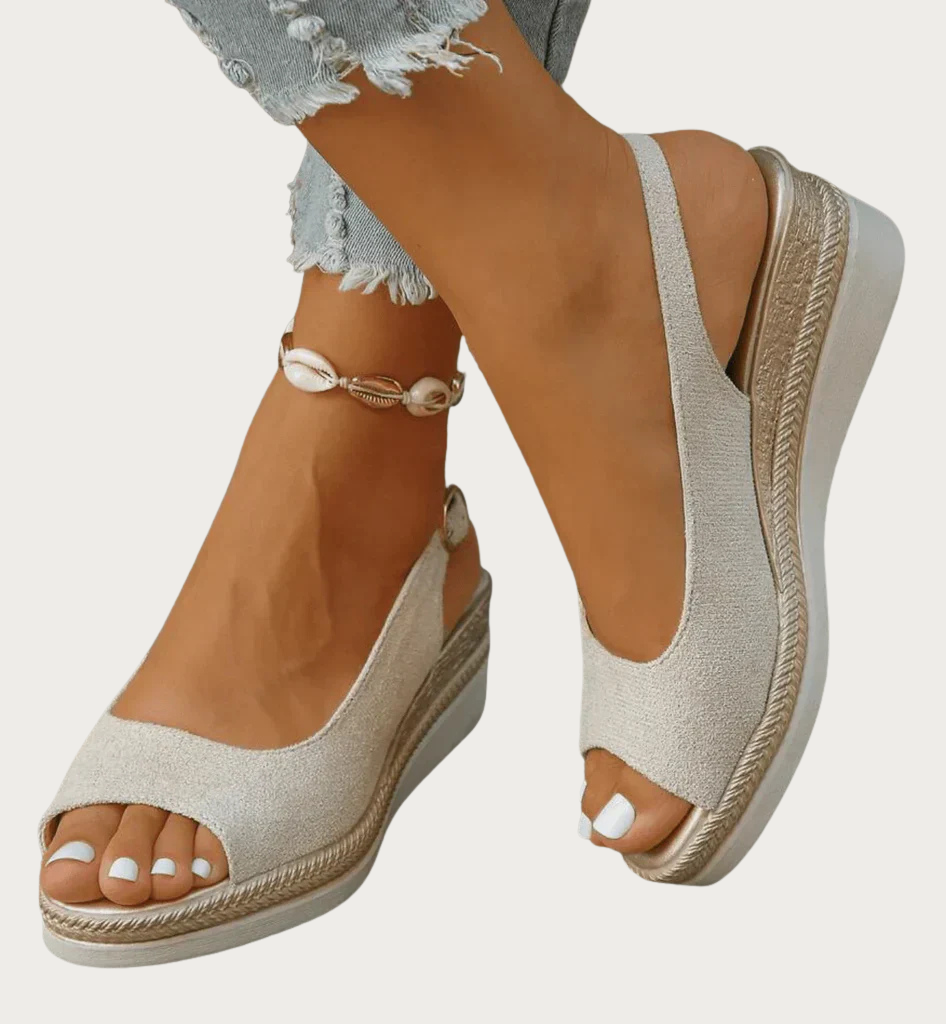Sophia | Metallic kilehæl sandal