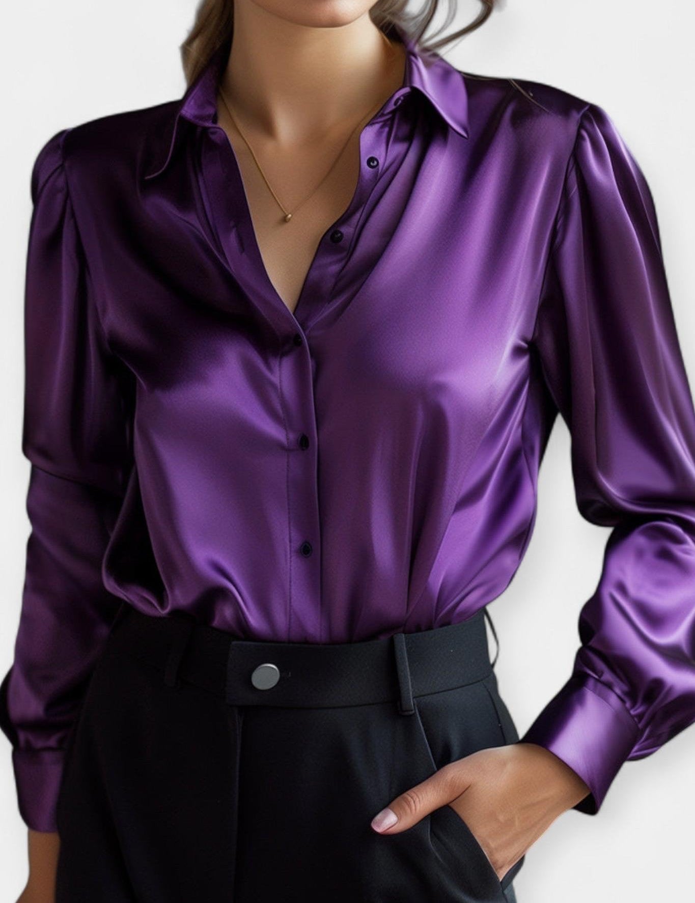 Ellen | Satin skjorte