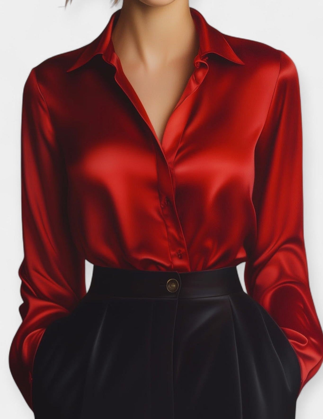 Ellen | Satin skjorte