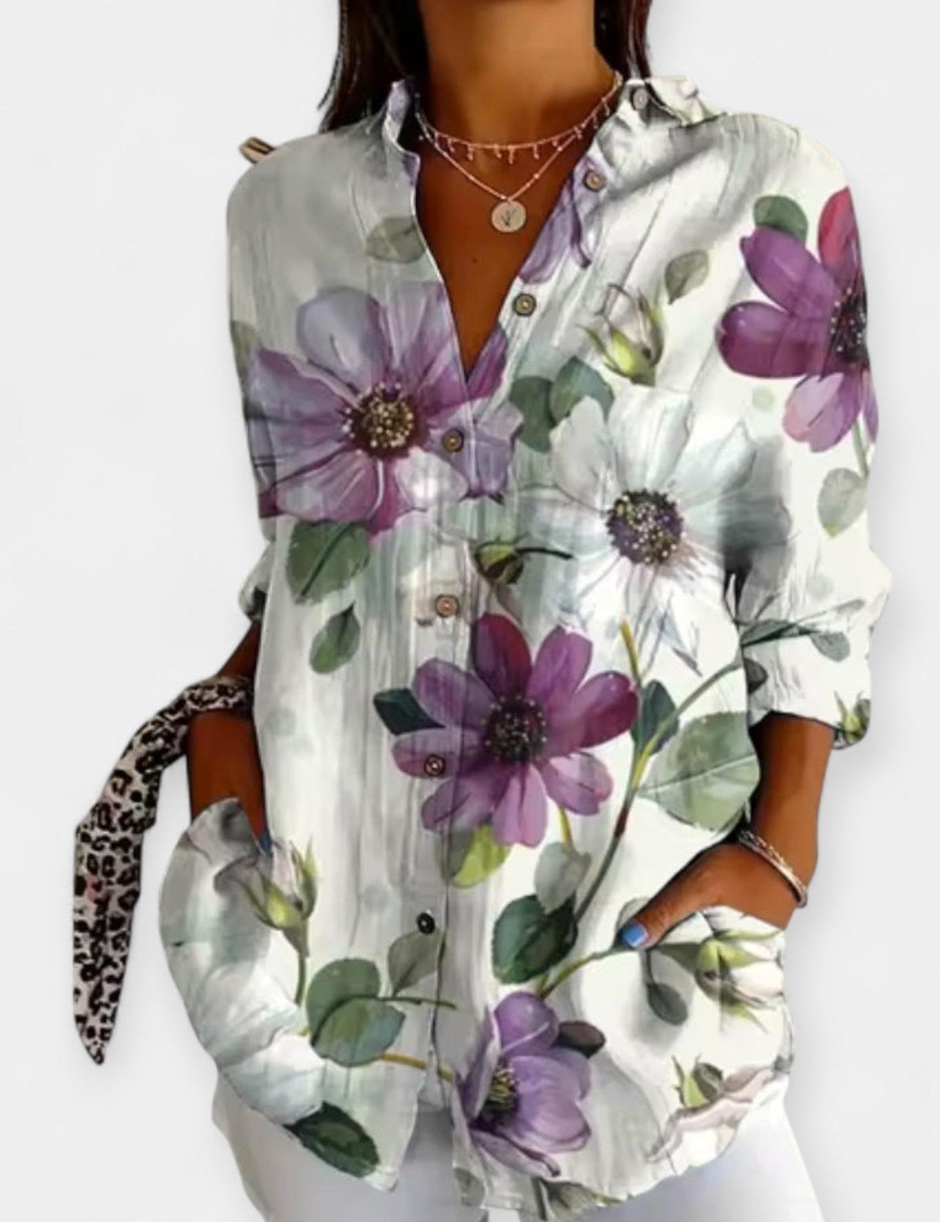 Frida | Blomsterprint skjorte