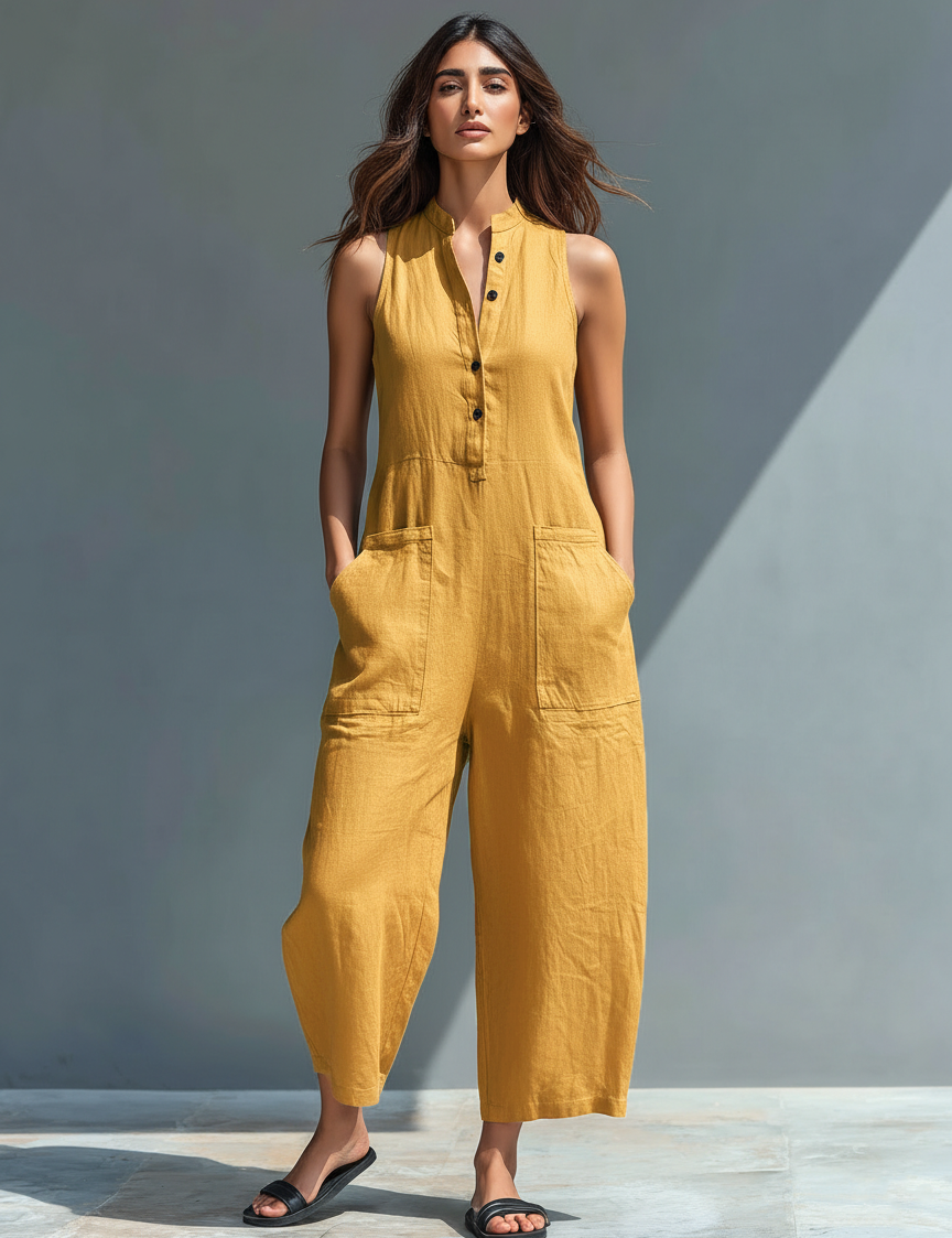 Claudia | Minimalist Linen Jumpsuit