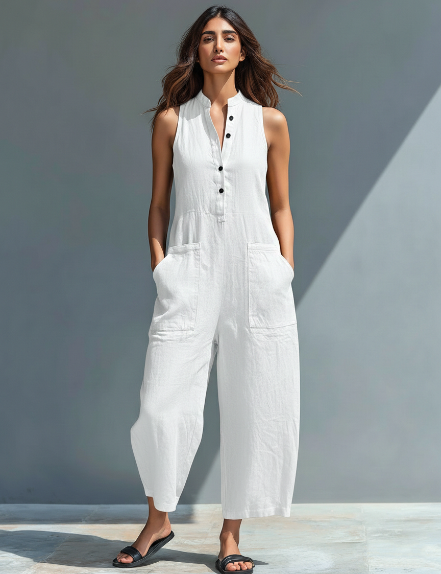 Claudia | Minimalist Linen Jumpsuit