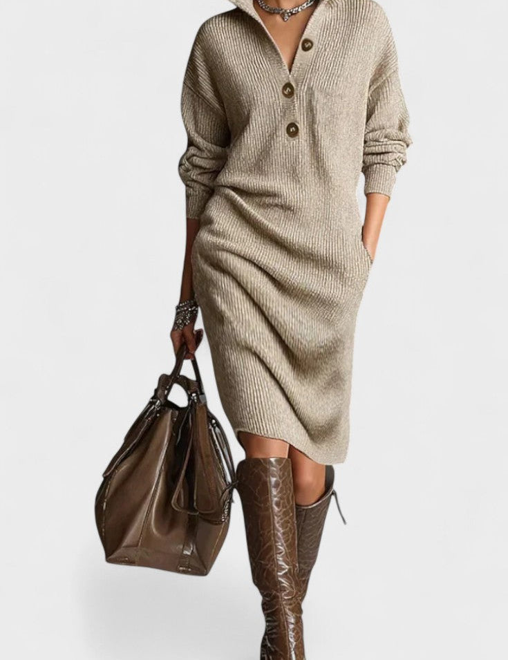 Kornelia™ | Elegant Strikket Kjole
