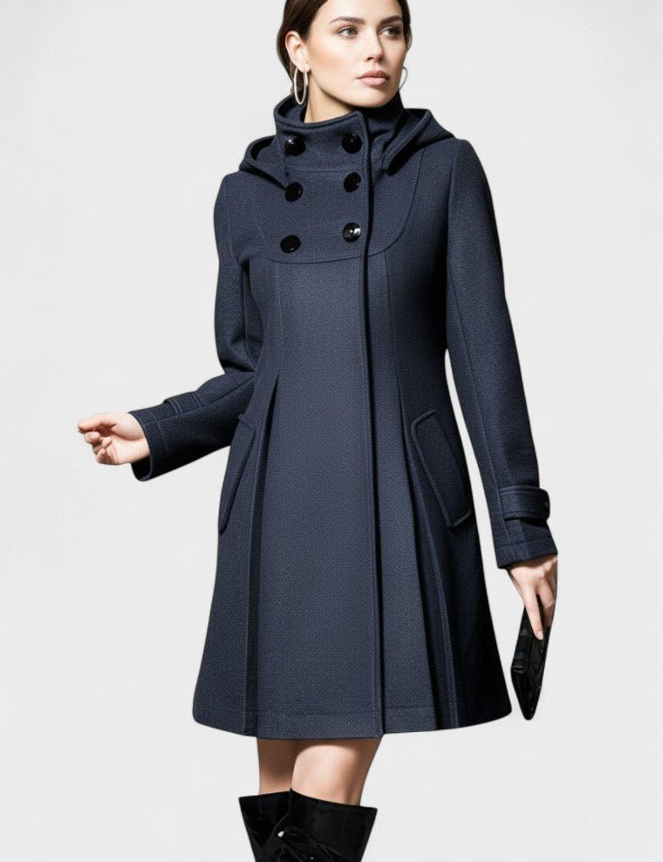Lenka™ | Elegant frakke med hætte
