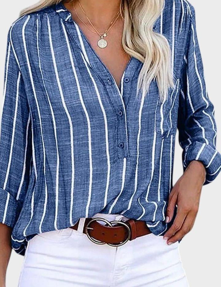 Luna | Stribet bluse