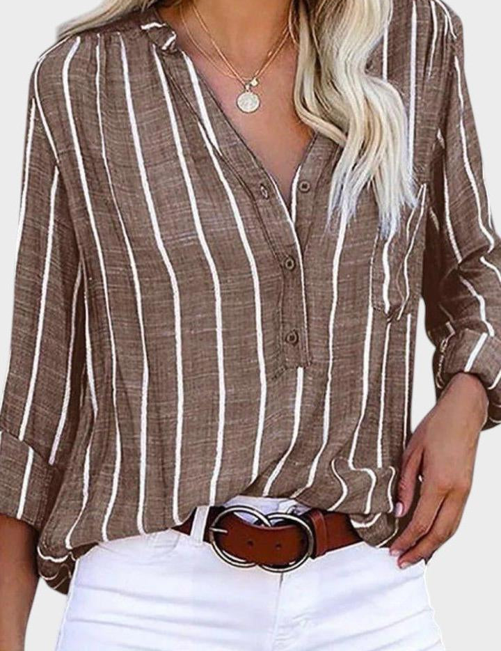 Luna | Stribet bluse