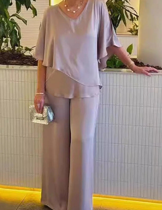 Martha | Sæt med vide bukser og top