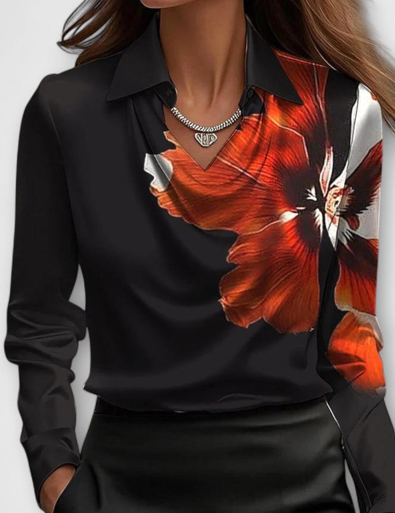 Ronja | Satin Bluse