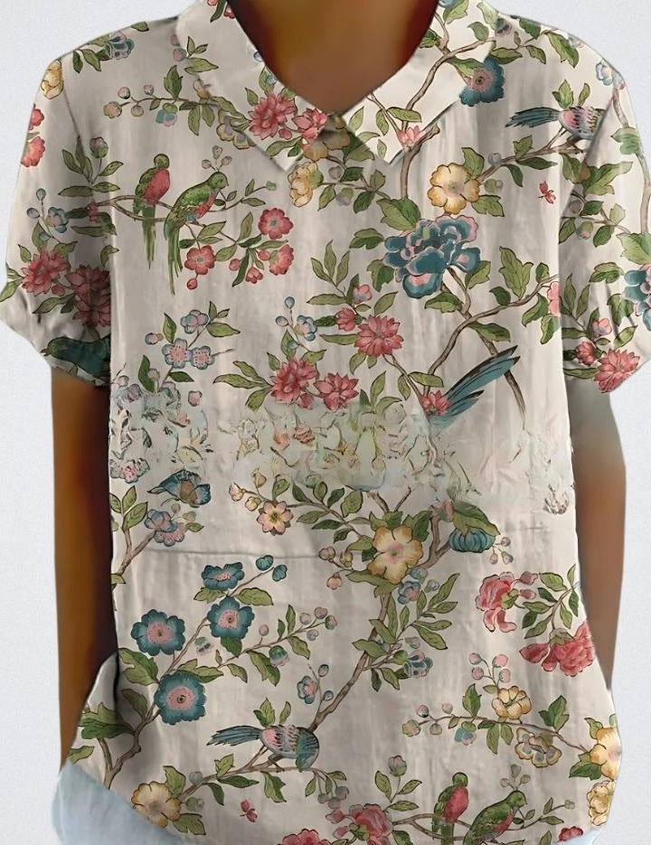 Selma | Blomstret bluse
