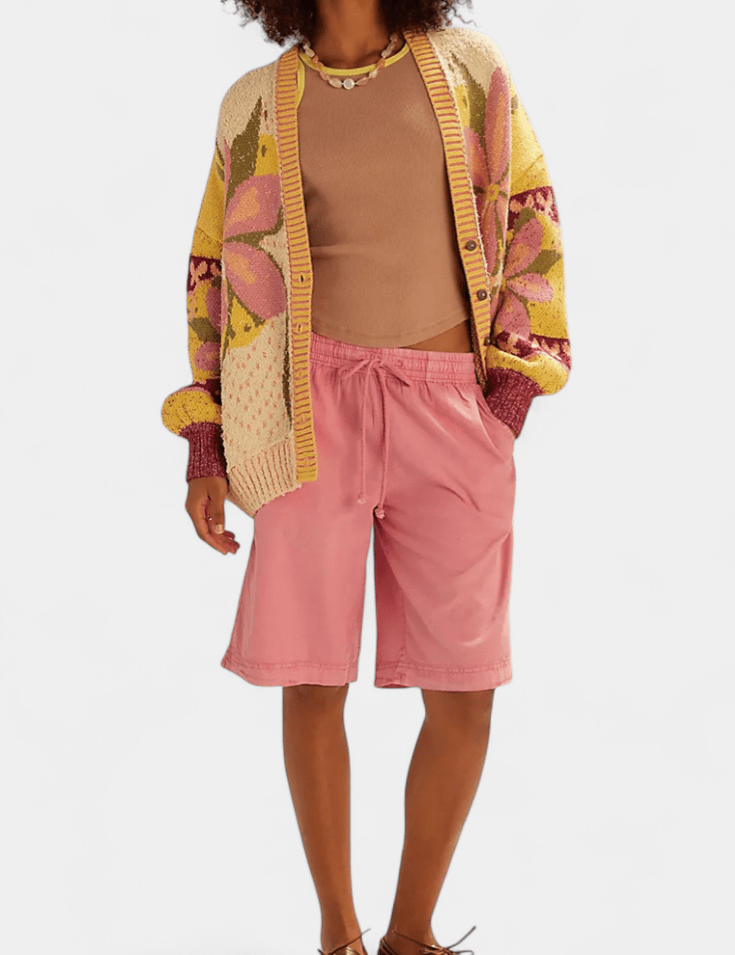 Stine | Blomstret cardigan