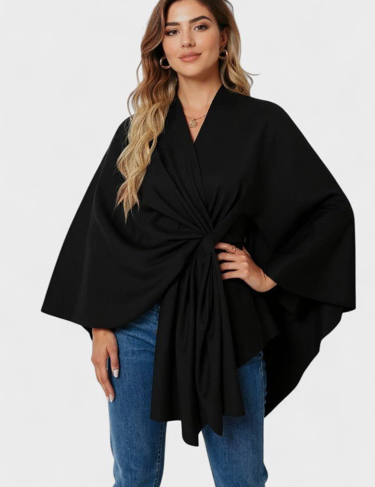 Yvette | Elegant Draperet Poncho