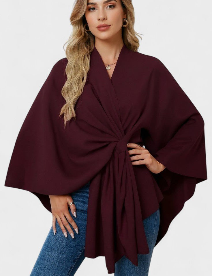 Yvette | Elegant Draperet Poncho