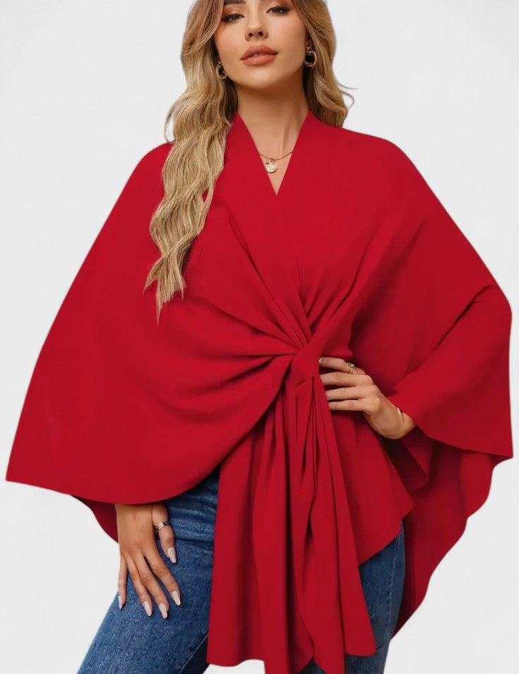 Yvette | Elegant Draperet Poncho