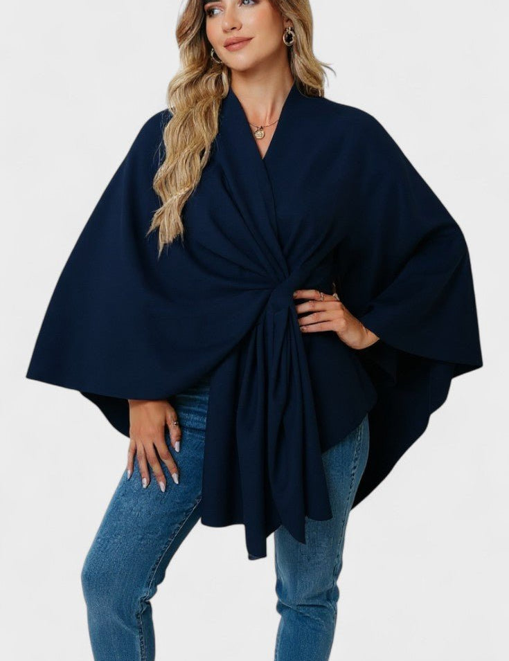 Yvette | Elegant Draperet Poncho