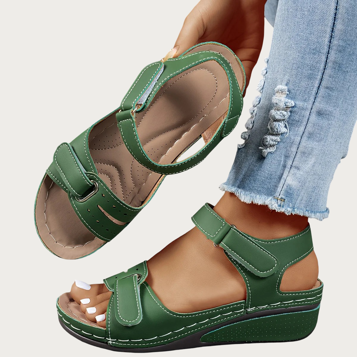 Celia | Ortopædisk kilehæl sandal