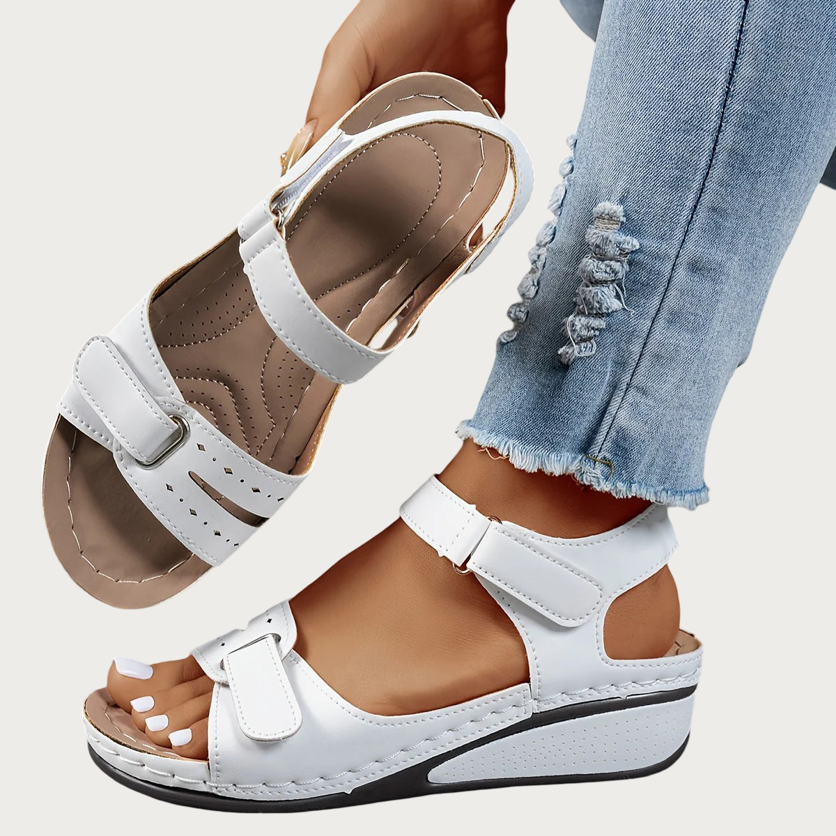 Celia | Ortopædisk kilehæl sandal