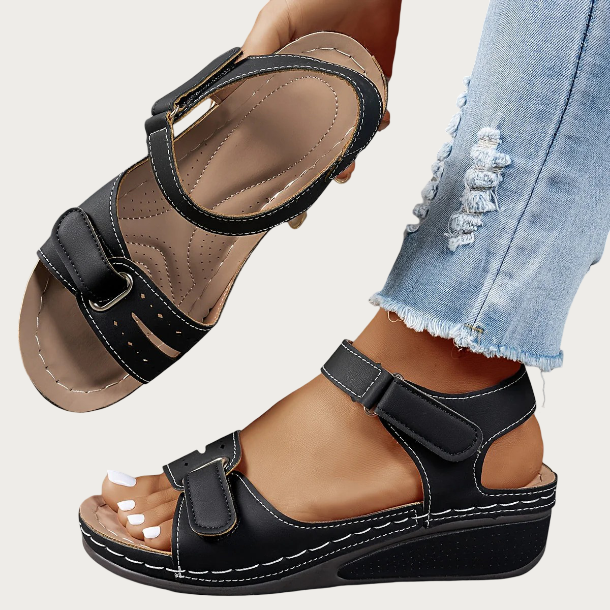 Celia | Ortopædisk kilehæl sandal