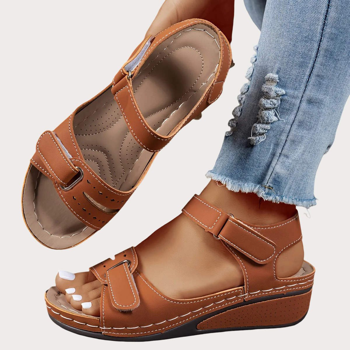 Celia | Ortopædisk kilehæl sandal