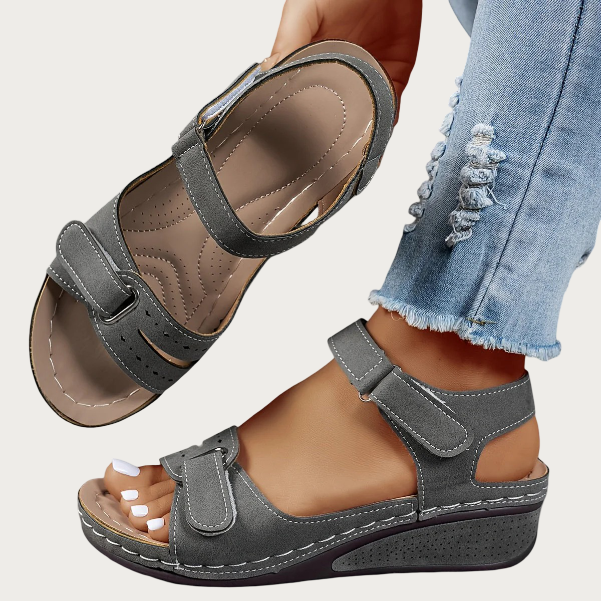 Celia | Ortopædisk kilehæl sandal