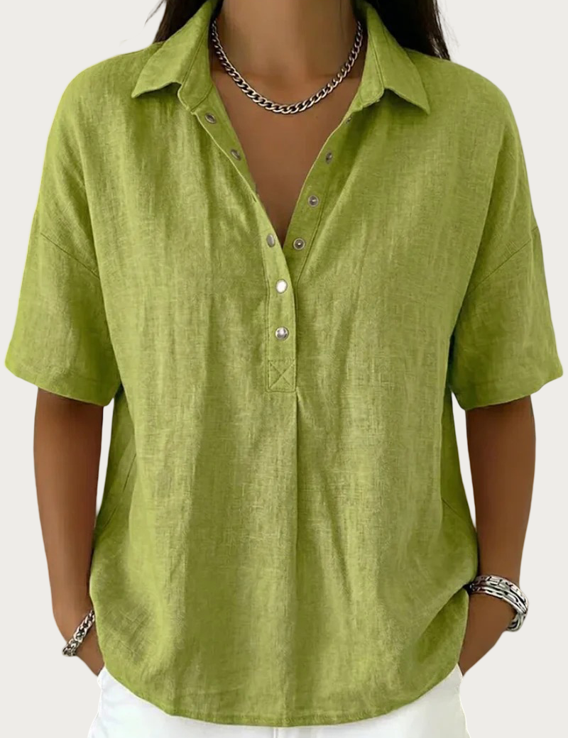 Tessa | Linnedbluse med krave