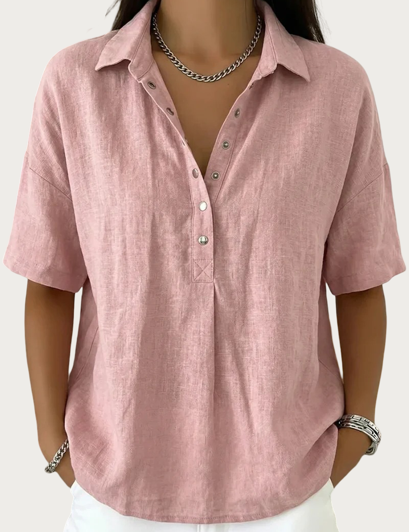 Tessa | Linnedbluse med krave